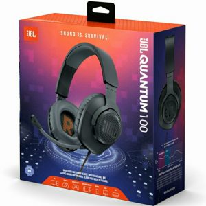 JBL Quantum 100 Wired Over Ear Gaming Headphones with Mic PC/Mobile/PS/Xbox/Nintendo/VR Black