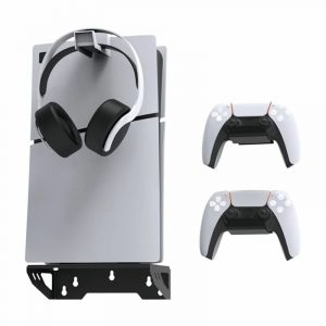 DOBE TP5-3502 Wall Mount Holder for Sony PS5 / Slim Console Bracket Set Controller Headset Hook