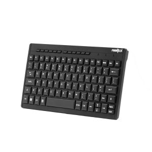 FRONTECH KB0004 Wired Mini Keyboard Travel Friendly Membrane Keys with Retractable Stands USB