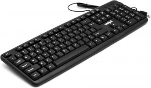 FRONTECH FT1672 Wired Keyboard Membrane Keys with Retractable Stands