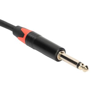 6.35mm to 6.35mm Mono to Mono Audio Cable for Mixer Mic Guitar Amplifier P38 Male 1.5 Meter