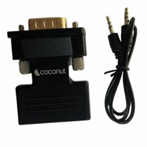 Coconut VGA to HDMI Converter Adapter PC Laptop to HDTV Projector Video Audio Converter