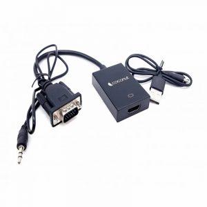 COCONUT VGA to HDMI Converter Adapter with Audio Support 1080P HDTV and USB Cable for Power Supply
