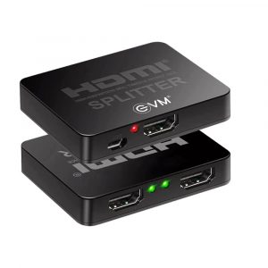 EVM HDS12 HDMI Splitter 1x2 Compliant with HDMI 1.4b, 4K at 30Hz, Deep Color, Embedded EDID RAM