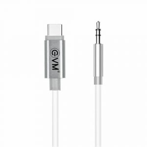 EVM-CAUX-01 Type C to 3.5mm AUX Cable for Mobile Devices Silver