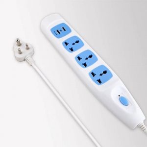 Oreva JCPL 4007 1.5 meter 3-Way With 2A-USB Extension Cord White