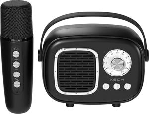 XECH Retro Jam Bluetooth Speaker with Karaoke Mic System