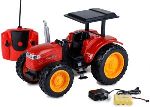 Rechargable Remote Control RC Farm Tractor Toy, Farm Harvest Expert Farmer Car, Red