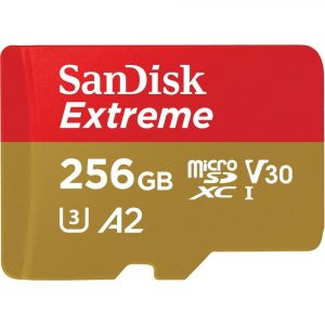 SanDisk Extreme 256GB microSDXC UHS-I, V30, 190MB/s Read, 130MB/s Write