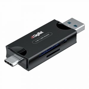Digitek DCR-007 USB-A 3.0 And Type C High-Speed Multi-Card Reader