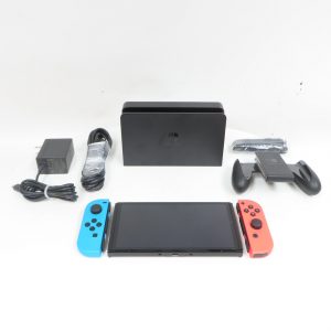 Nintendo Switch OLED with JoyCon Neon Blue and Red, Unboxed ( Preowned )