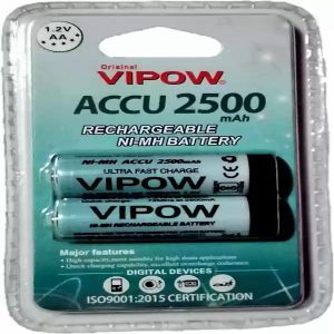 Vipow AA Rechargeable Batteries 2500mAh Pack of 2 AA