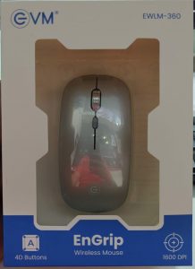 EVM EWLM-360 Engrip Wireless Dongle and Bluetooth Rechargeable Mouse Silver