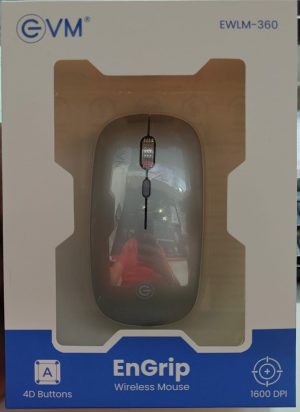EVM EWLM-360 Engrip Wireless Dongle and Bluetooth Rechargeable Mouse Silver