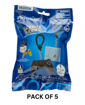 Pack of 5 Playstation Backpack Buddies Keychains Random