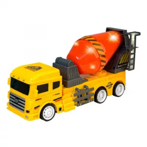 City Truck Simulation Model Cement Mixer 1.28 Scale Rechargable RC Truck , Yellow