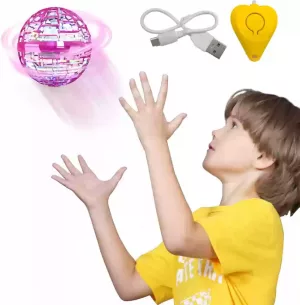 Gyrosphere Flying Ball Toy for kids With fun Light System & Cable Set Multicolor