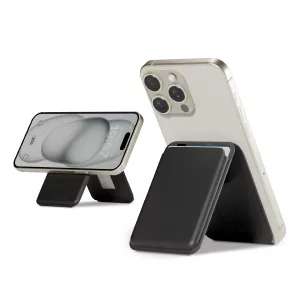 MAGWALLET WITH PHONE STAND PU-BLACK