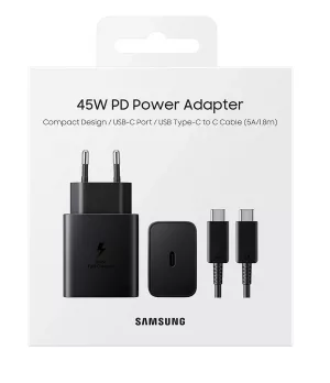 Samsung 45W PD Power Adapter With USB-C To C Cable (5A/1.8M)
