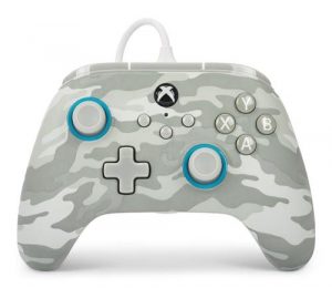 PowerA Advantage Wired Gaming Controller For Xbox Series X/S, Xbox One Pc Windows Arctic Camo Grey