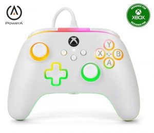 PowerA Advantage Wired Gaming Controller Lumectra For Xbox Series X/S Xbox One Pc Windows White