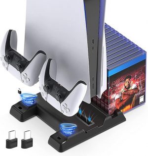 Dobe Cooling Fan Charging Station Controller Charger Game Rack Storage PS5 ( Preowned )