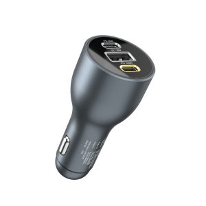ACCEDE A211 Rapid Fire 120W Laptop USB C Car Charger Fast Charging, BLACK
