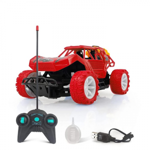 Rechargable Remote Control Water Spray Runner Climbing Car with Rear Fog LED Light, RED