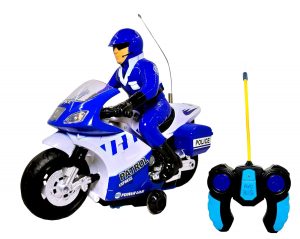Radio Control Battery Operated Police Patrol Motorcycle With 360 degree rotation