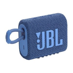 JBL Go 3 Eco Wireless Portable Bluetooth Speaker, Pro Sound, Rugged Waterproof, Without Mic, Blue