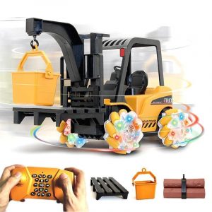 Rechargable RC Forklift Toy Truck with Off Road Tires and Lateral Movement