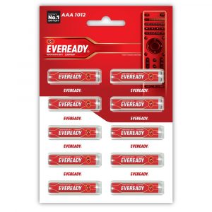 Eveready AAA 1012 Super Heavy Duty, Leak proof AAA Batteries, Pack of 10