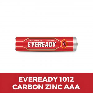 Eveready AAA 1012 Super Heavy Duty, Leak proof AAA Batteries, Single Piece