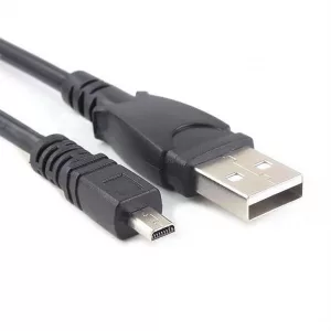 USB Data Sync 1 Meter 8-pin Camera Cable, Black