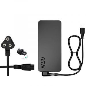 Lenovo Original 65W 20V 3.25A Standard USB Type-C Ac Universal Adapter Charger, Black