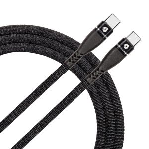 Accede A1027 Flex O Fast Charging C to C Braided Cable 1.5 Meter 65 watts Cable & Data Black