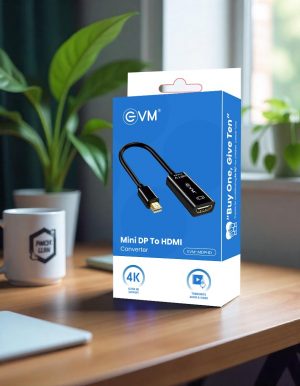 EVM MDPHD Mini DisplayPort (Mini DP) to HDMI Converter 4K HD Video Adapter for MacBook, Laptop, iMac