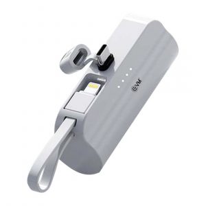 EVM P0309 ENLITE C 5000MAH POWER BANK Type C And Lightning Connector White