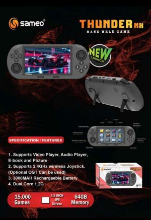 Sameo Thunder NX Hand Video Game 15000 Games 4.5inch IPS