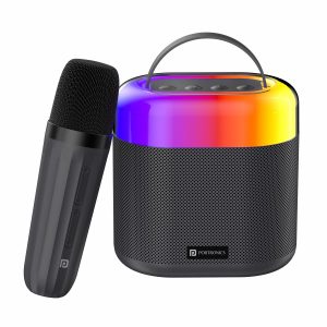 Portronics POR 2000 Dash 3 16W Bluetooth Speaker with Wireless Karaoke Mic, 5 Hours Playtime Black