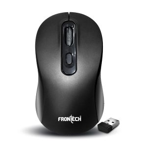 FRONTECH MS0094 Wireless Mouse, 2.4 GHz with USB Nano Receiver, 1000 DPI, Optical Tracking, Auto On