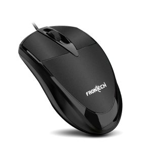 FRONTECH MS0044 Wired USB Mouse with 3 Handy Buttons, 1000DPI Fast-Moving Scroll Wheel and Optical