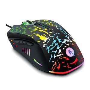 FRONTECH MS0082 Wired Gaming Mouse, 6 Key Rainbow RGB Backlit Effect 6 LED Lighting USB Plug & Play