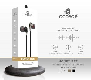 Accede A316 Rhytm-X In Ear Earphones With Mic Black