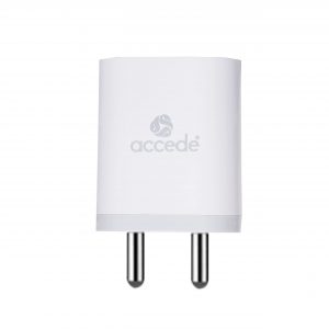 Accede A103C Zapper Pro 3.1Amp Adapter With 3.1 Amp Type C Cable Fast Charger White