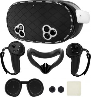 Meta Quest 3s Silicone Cover Set 6-in-1 for Meta Quest 3s with Facial Interface