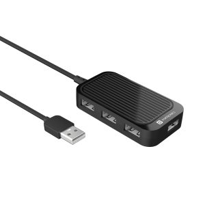 Portronics POR 1634 Mport 4D USB Hub 4-in-1, Multiport USB Dock with Long Cable and up to 480 Mbps