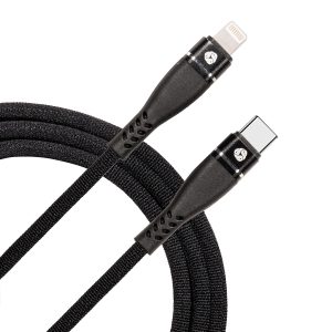 Accede A 1019 Elite Type-C to iPhone Premium Braided 1.5M Cable, 3A Power Delivery Fast Black