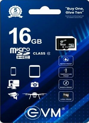 EVM 16GB MICRO SD CARD CLASS 10 MEMORY CARD