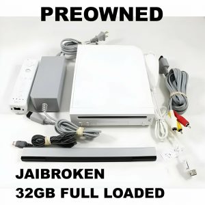 Nintendo Wii Gaming Console All Accessories, Jailbreak32gb Pendrive Games Unboxed ( Preowned )